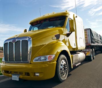Camion de livraison de chevrons